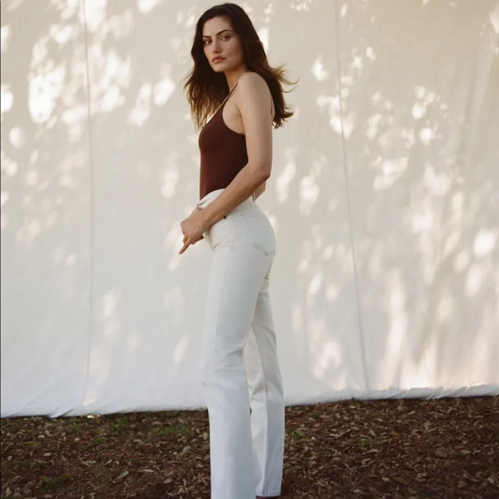 Reformation Cynthia High Rise Straight Jeans Bone size 27.